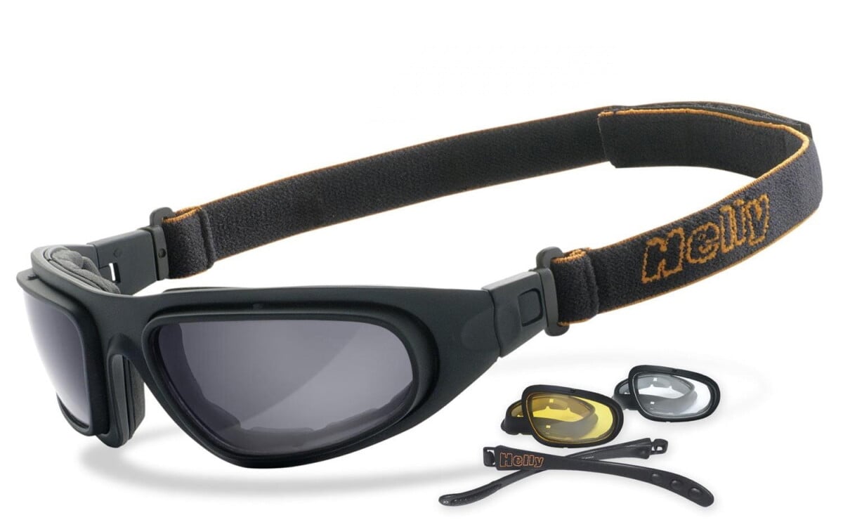 HELLY - No.1 Bikereyes | SEHSTÄRKE möglich | Motorradbrille, Multifunktionsbrille, Motorrad-Sonnenbrille, Bikerbrille, w